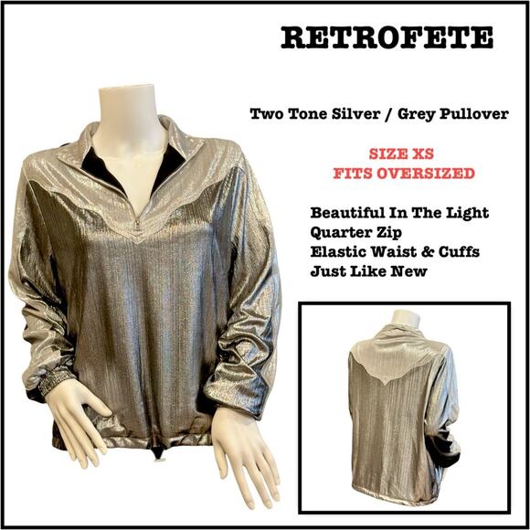 Retrofete Pullover 1/4 Zip Track Suit Jogger Jacket SZ XS (Fits Larger) $495